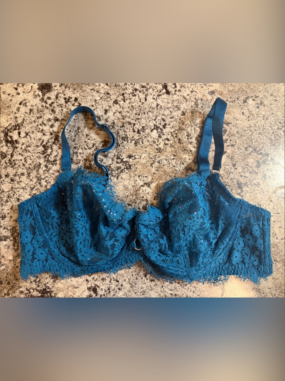 Victoria's Secret Teal Lace Underwire Bra